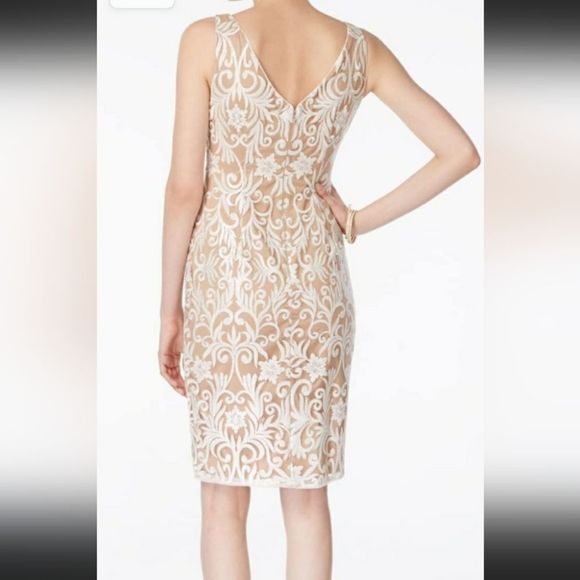 NWT Adrianna Papell Women's Sequin Embroidered Sheath Dress 4 - Picture 2 of 9